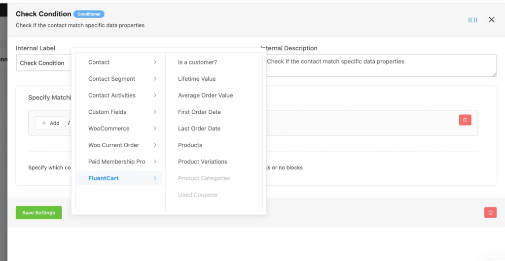 FluentCart Integration Condition